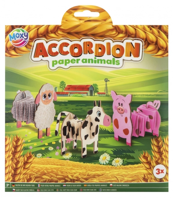 Animali di carta fisarmonica pieghevole domestici/giungla