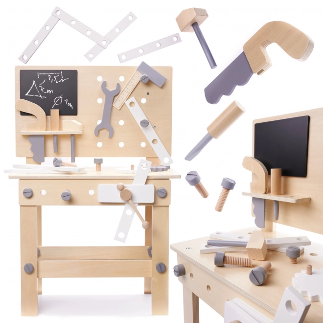 Set officina e attrezzi di legno per bambini