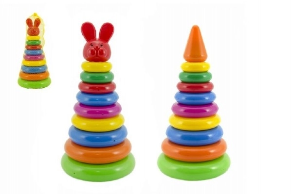 Piramide ad anelli in plastica 28cm 2 varianti