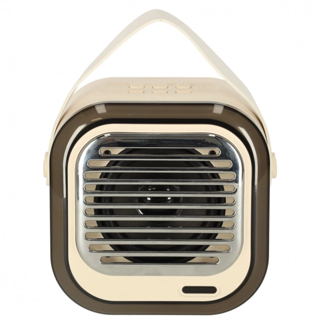 Altoparlante per karaoke USB Bluetooth crema