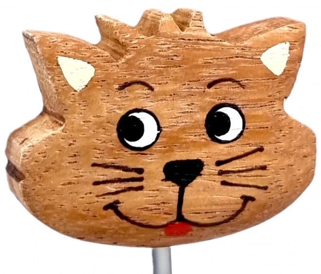 Matita di legno con testa gatto