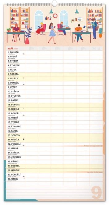 Calendario da Parete Pianificatore Familiare XXL 2025