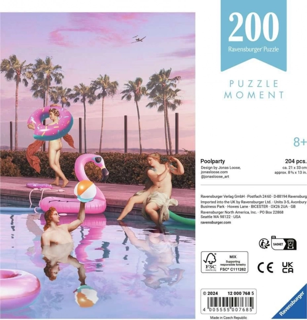 Puzzle Party in piscina RAVENSBURGER momenti di relax 200 pezzi