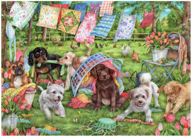Puzzle Cuccioli in giardino 1000 pezzi