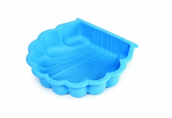 Scatola di sabbia a conchiglia blu