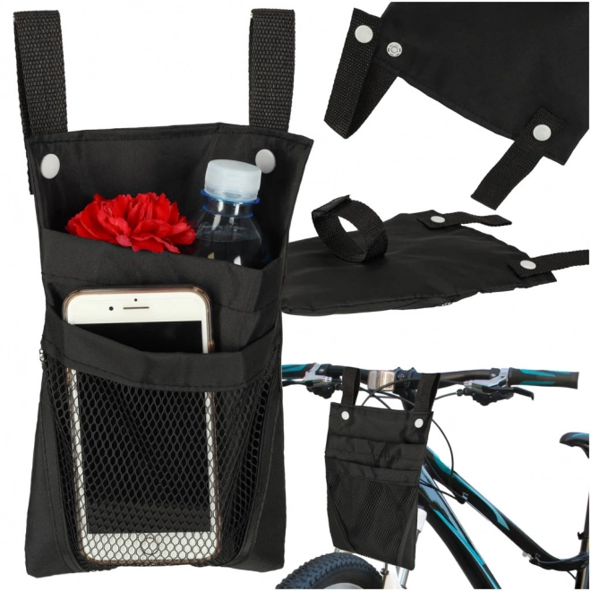 Borsa da bicicletta nera per manubrio