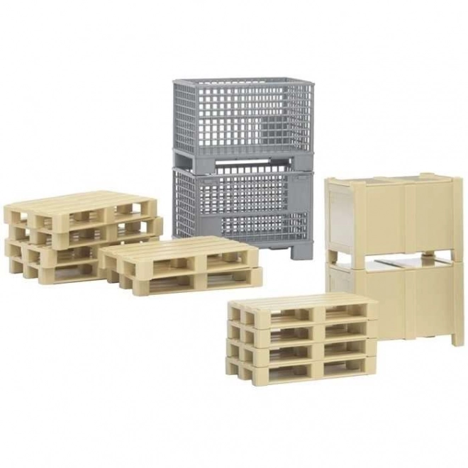 Set logistico Bruder - pallet e casse