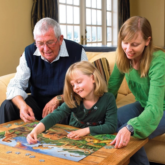 Puzzle Dinosauri per Famiglie 350 Pezzi di Cobble Hill