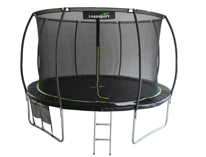 Trampolino da giardino nero-verde LEAN Sport Max 14ft