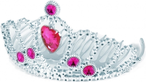 Corona scintillante con pietrine rosa