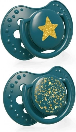 LOVI Ciuccio in silicone dinamico Stardust 3-6m 2 pz verde