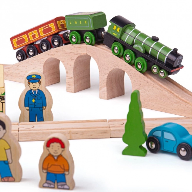 Vagone ferroviario in legno Flying Scotsman Bigjigs Rail