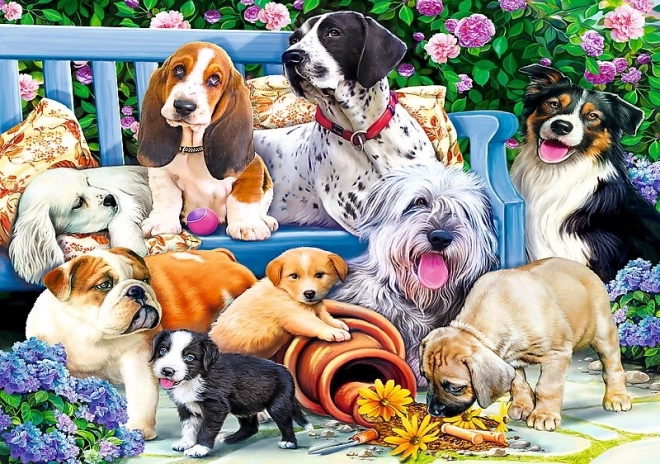 Puzzle Cani nel Giardino 1000 Pezzi