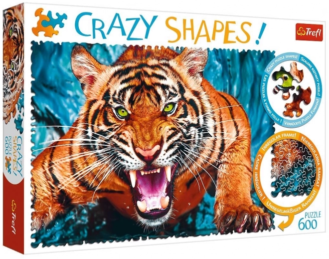 Puzzle Crazy Shapes Attacco della Tigre 600 Pezzi di TREFL