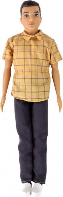 Outfit alla moda in giallo a quadri
