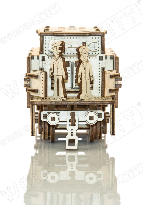 Puzzle 3D in legno Espresso WOODEN CITY con vagone e binari