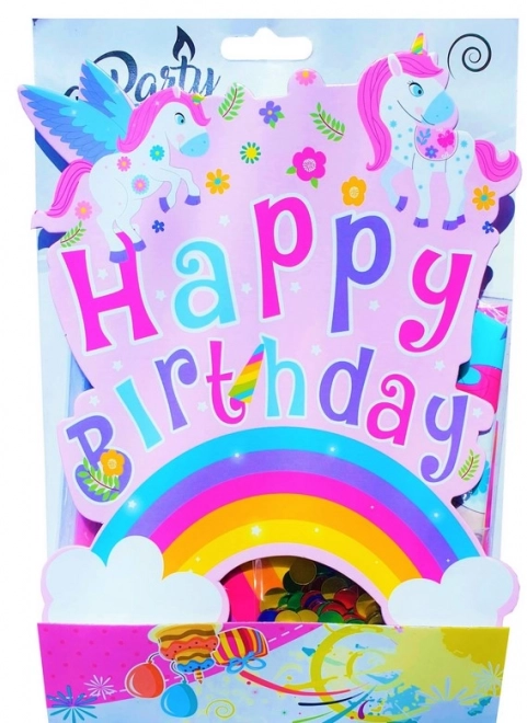 Set per decorazioni e palloncini di compleanno a tema unicorno - 10 pezzi