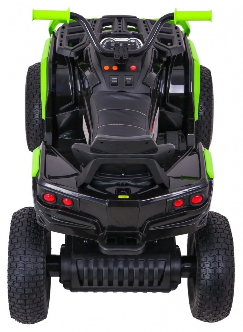 Quad per bambini ATV Air batteria quad Nero-Verde + pneumatici gonfiabili + radio MP3 + avvio lento