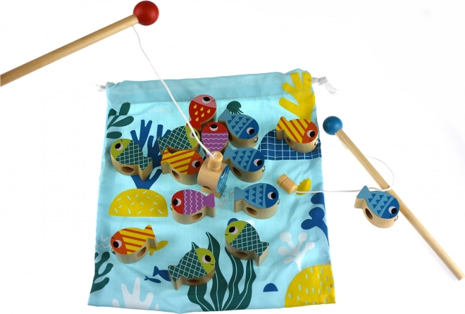 Tooky Toy Gioco in Legno Balena e Pesciolini Multifunzionale 4 in 1