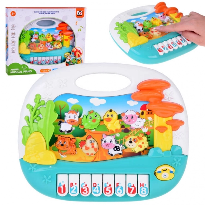 Pianola interattiva per bambini con animaletti Farm