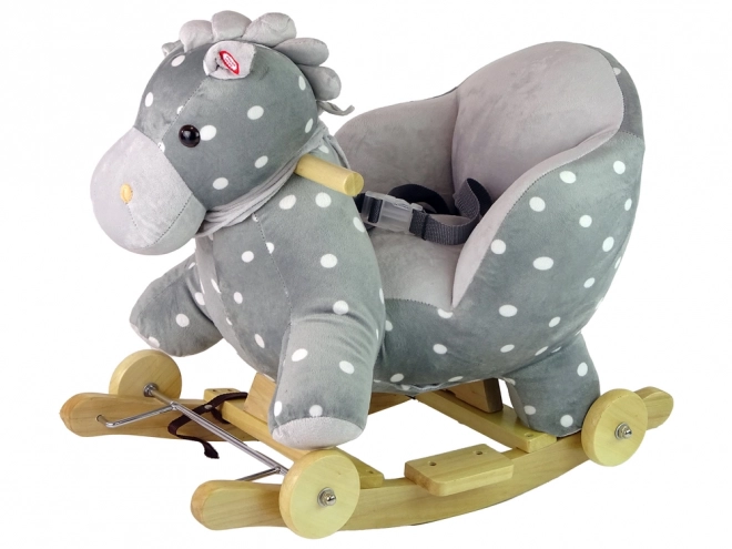 Cavallo a Dondolo 2 in 1 Blu a Pois