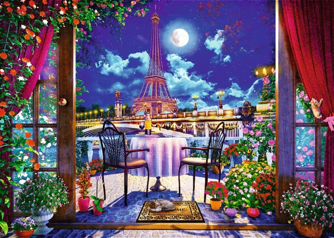 Puzzle 1000 pezzi Premium Plus Parigi al chiaro di luna