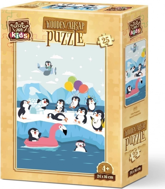 Puzzle in legno pinguini adorabili