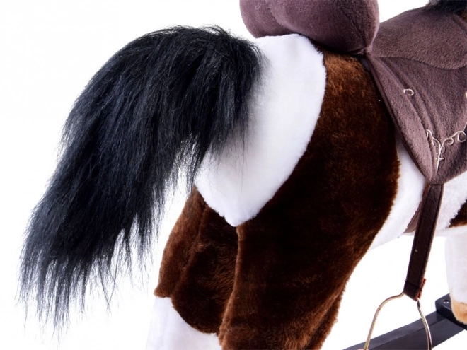 Grande cavallo a dondolo che scuote la coda ZA0052