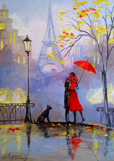 Puzzle Pioggia a Parigi 1000 pezzi