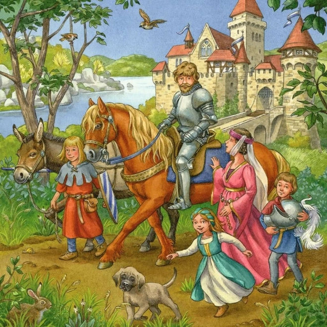 Puzzle Torneo Cavalleresco Ravensburger 3x49 pezzi