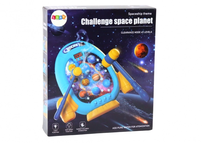 Gioco di abilità razzo spaziale con pianeti effetti luce e suono