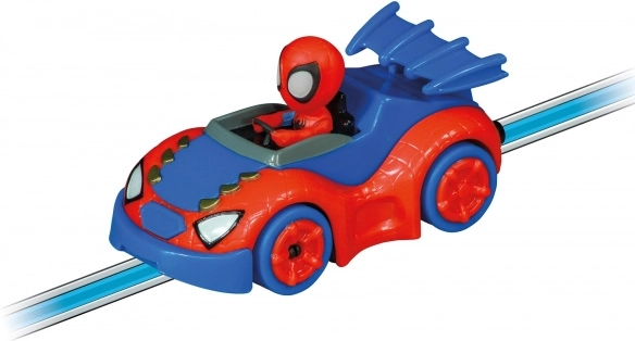Gli eroi SPIDEY e SPIN al volante