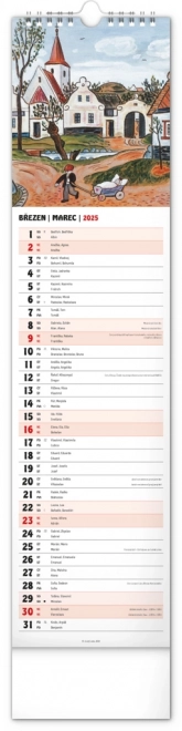 Calendario da parete Josef Lada 2025