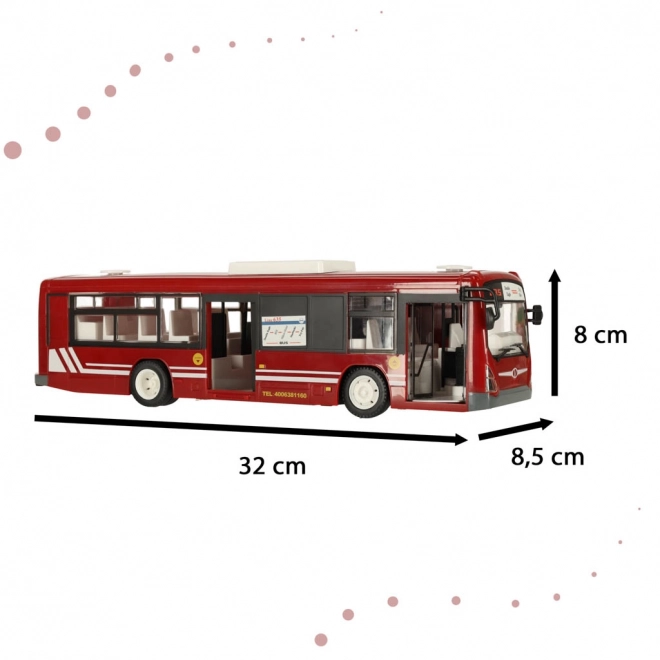 Autobus giocattolo con porte apribili telecomandato – rosso