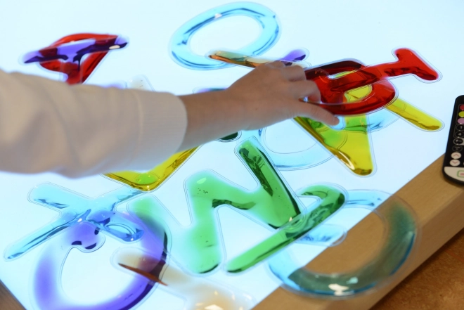 Masterkidz Pannello luminoso LED quadrato colorato + set di accessori