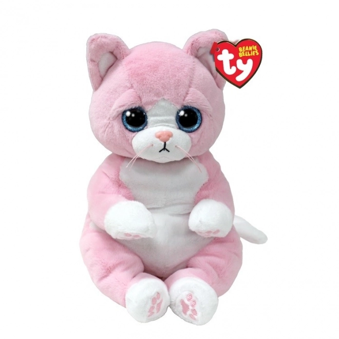 Peluches Ty Beanie Bellies gatto rosa 24 cm