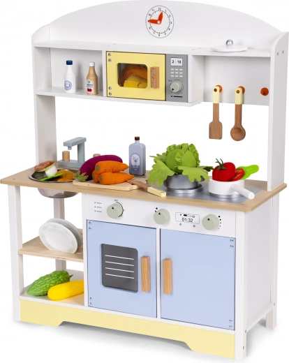 Lavello, lavatrice e pratici spazi contenitivi