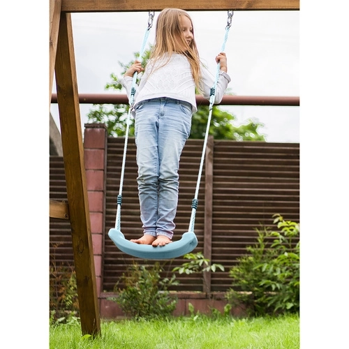 Altalena per bambini in plastica blu
