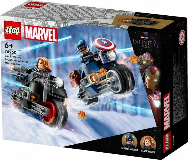 Motociclette Marvel Lego di Vedova Nera e Capitan America