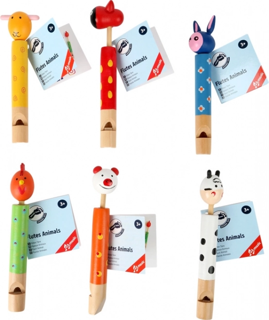 Fischietti Di Legno per Bambini Small Foot Animali 6 Pezzi