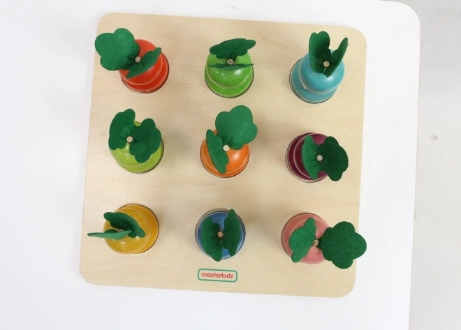 Tabella educativa legno MASTERKIDZ numeri e colori Montessori