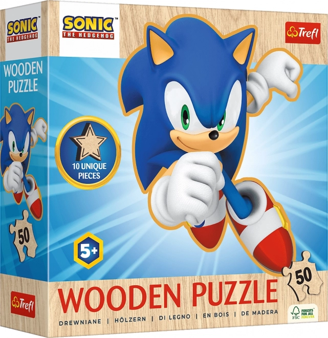 Puzzle in legno Radosny Sonic 50 pezzi