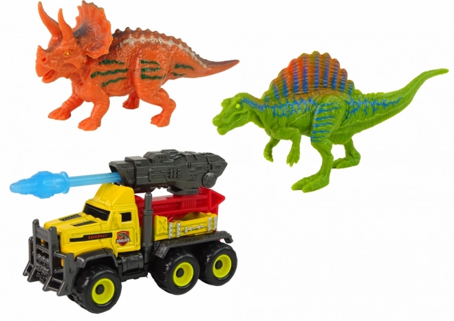 Dinosauri Set Giocattolo Auto con Missili Giallo