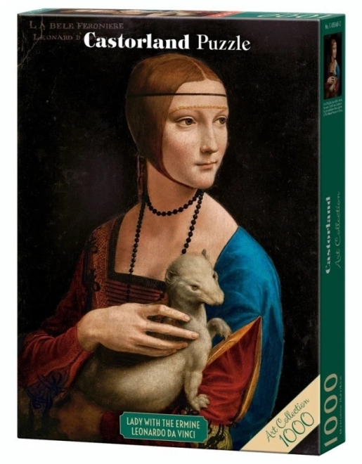 Puzzle 1000 pezzi La Dama con l'ermellino Collezione d'Arte Leonardo da Vinci