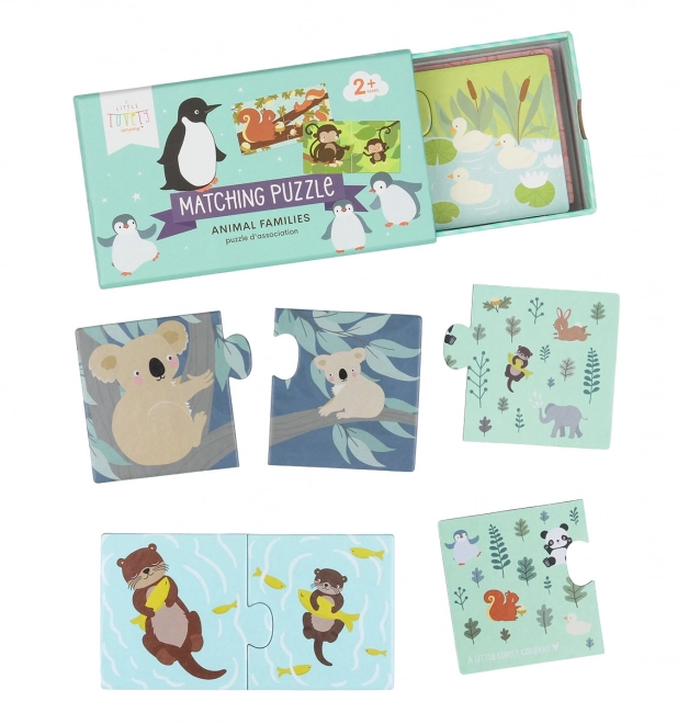 A Little Lovely Company puzzle famiglia di animali