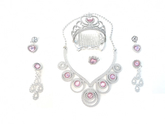 Set principessa con corona, orecchini e collana