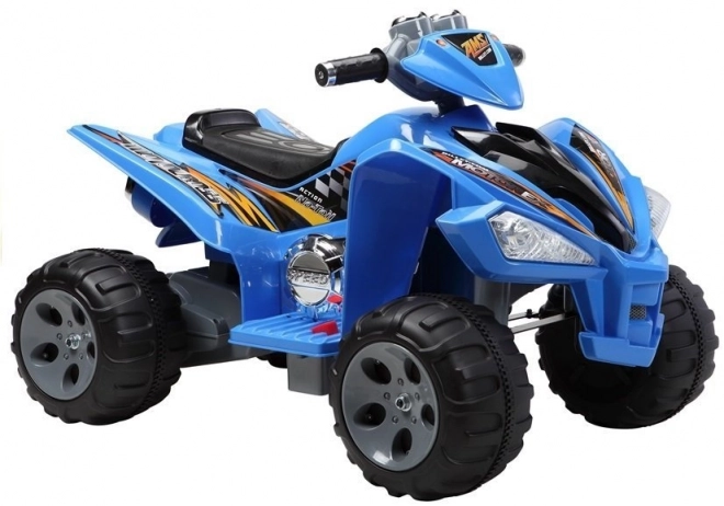 Quad elettrico con grandi ruote blu