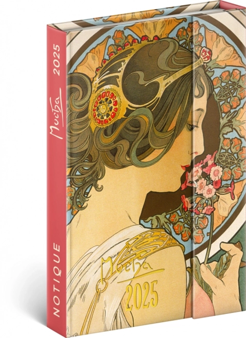 Diario settimanale magnetico Alfons Mucha 2025