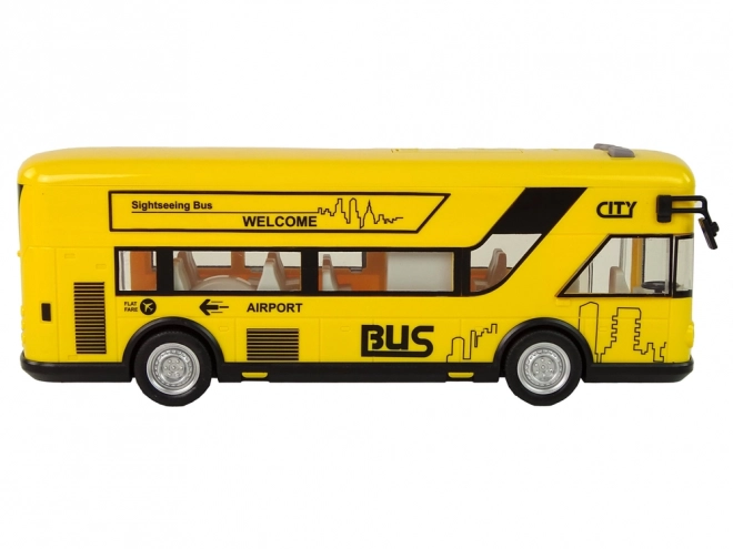 Autobus giocattolo giallo con frizione 1:18