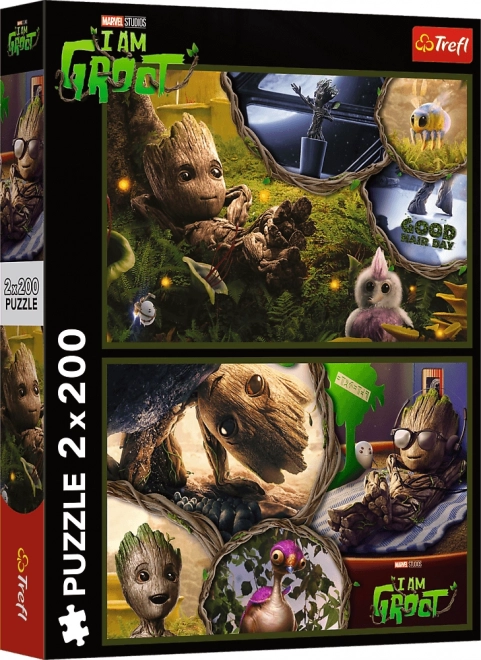 Puzzle Marvel 2x200 pezzi Io sono Groot